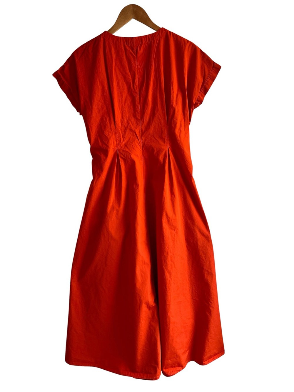 Aspesi bright orange cotton fit & flare midi dress size S excellent condition - Picture 9 of 16
